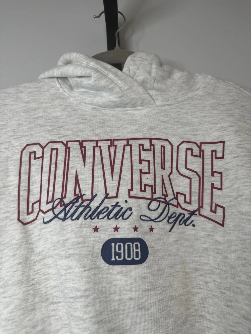 Converse Athletic Dept. Hooded Sweatshirt Gray Girls XS 6-9yrs New NWT